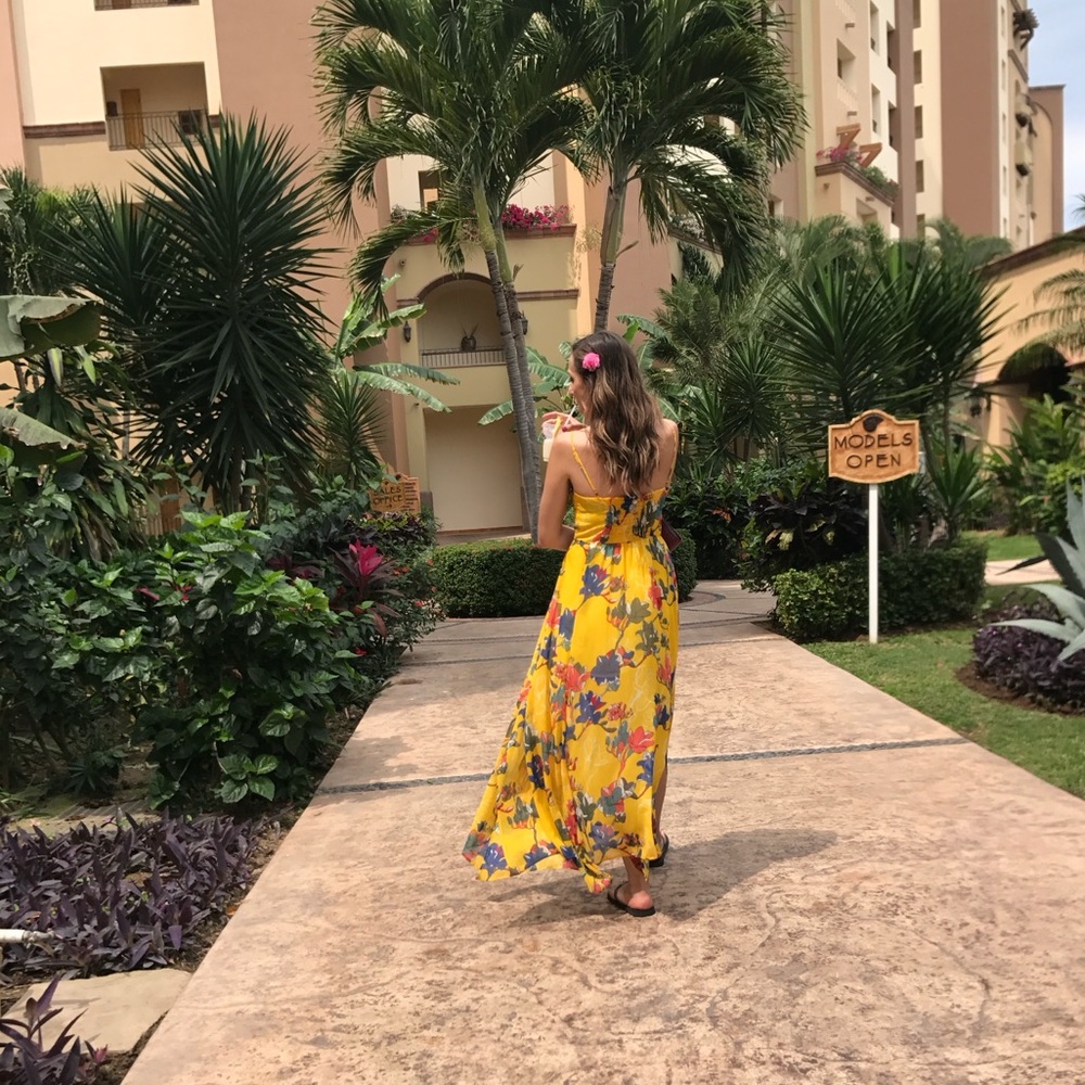 Liu Jo Yellow Floral Silk Dress - Picture 3 of 12